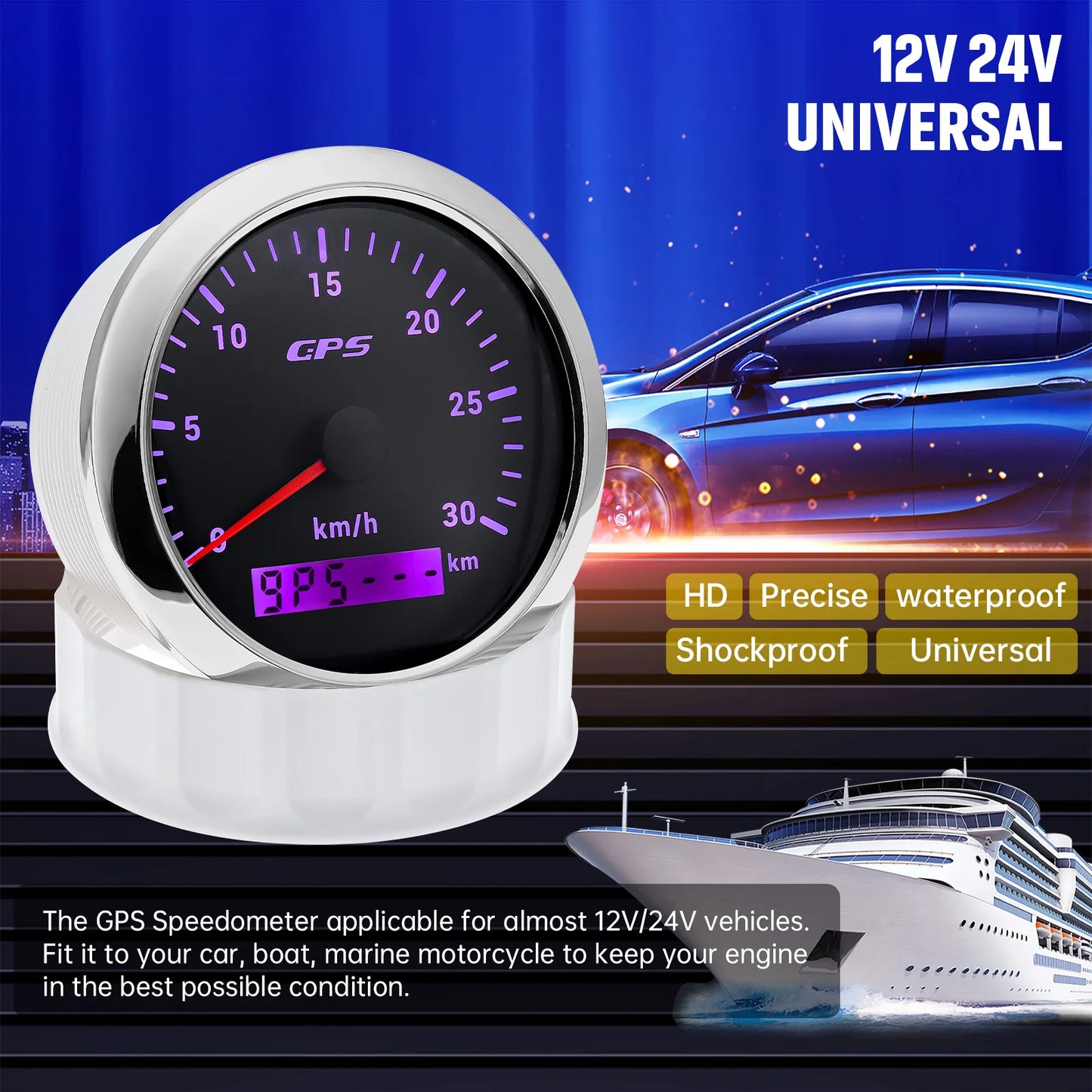 GPS Speedometer Gauge – Accurate Speed for Any Ride!