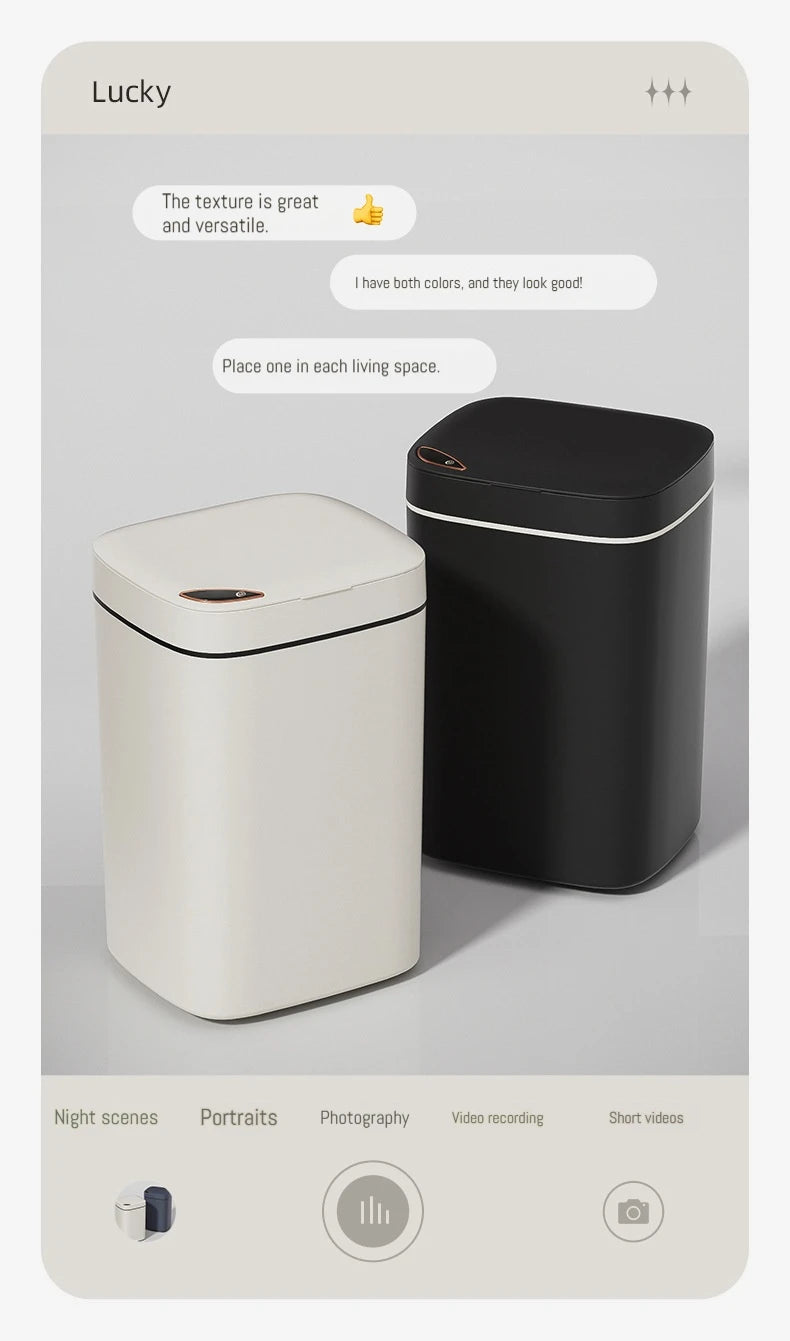 16L Smart Non-Contact Bathroom Trash Can