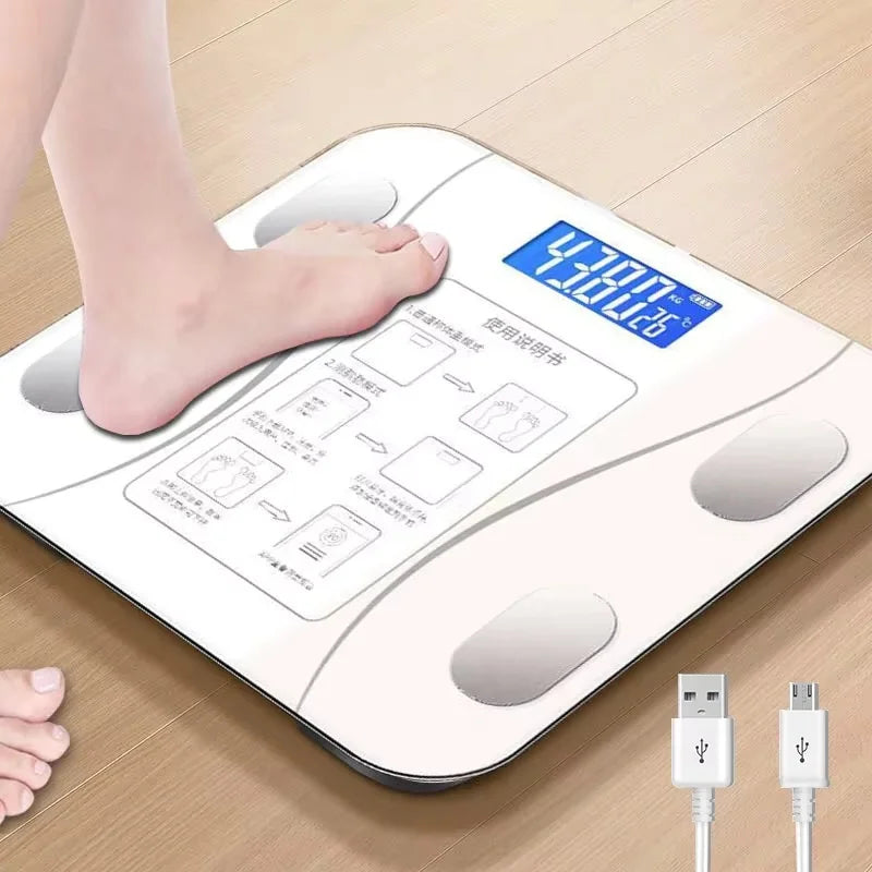 Wireless Smart Body Fat Scale – Black Digital Display