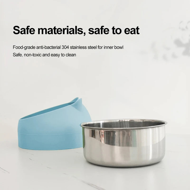 Stainless Steel Cat Feeding Bowl – Cute & Practical for Your Pet!