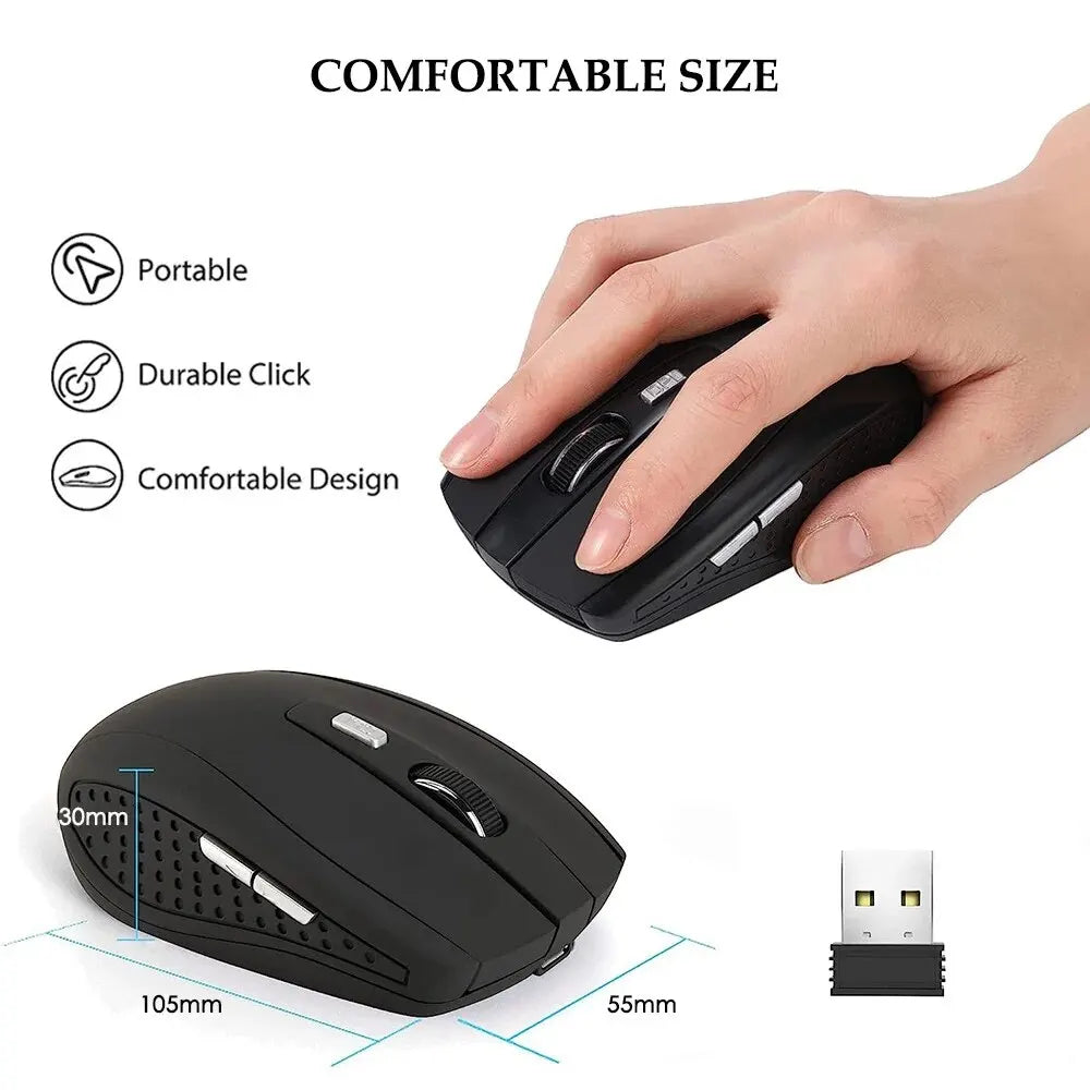 Wireless Silent Mouse – Smooth, Quiet, Portable Performance!