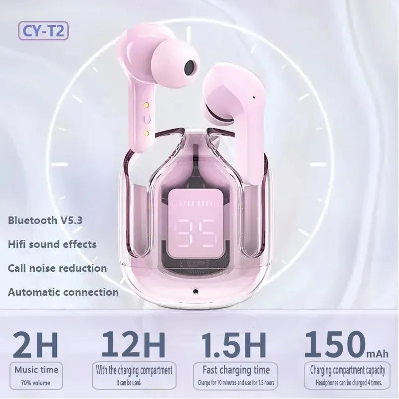 Wireless Bluetooth Earphone Digital Display Stereo Sound Earphones
