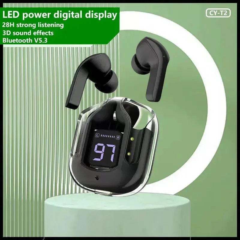 Wireless Bluetooth Earphone Digital Display Stereo Sound Earphones