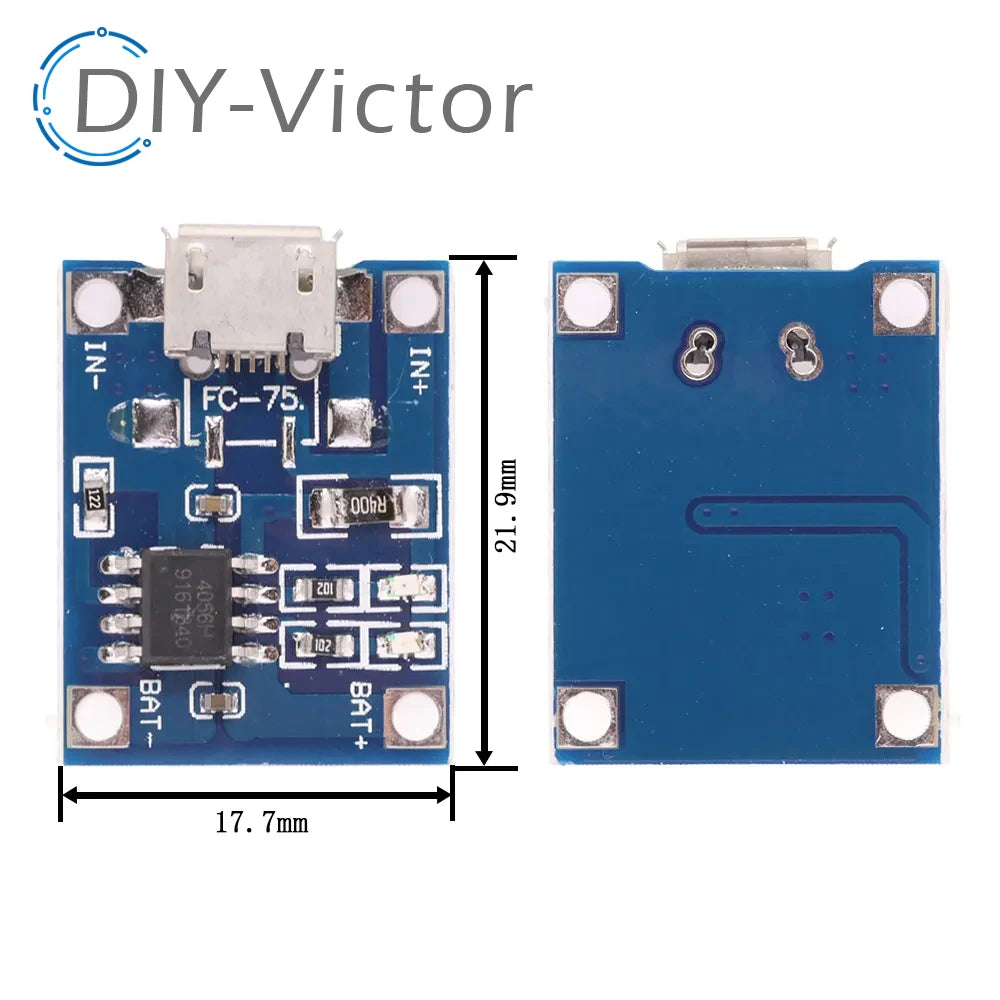 3.7V Li-ion/Lipo Battery Charger with Protection Board