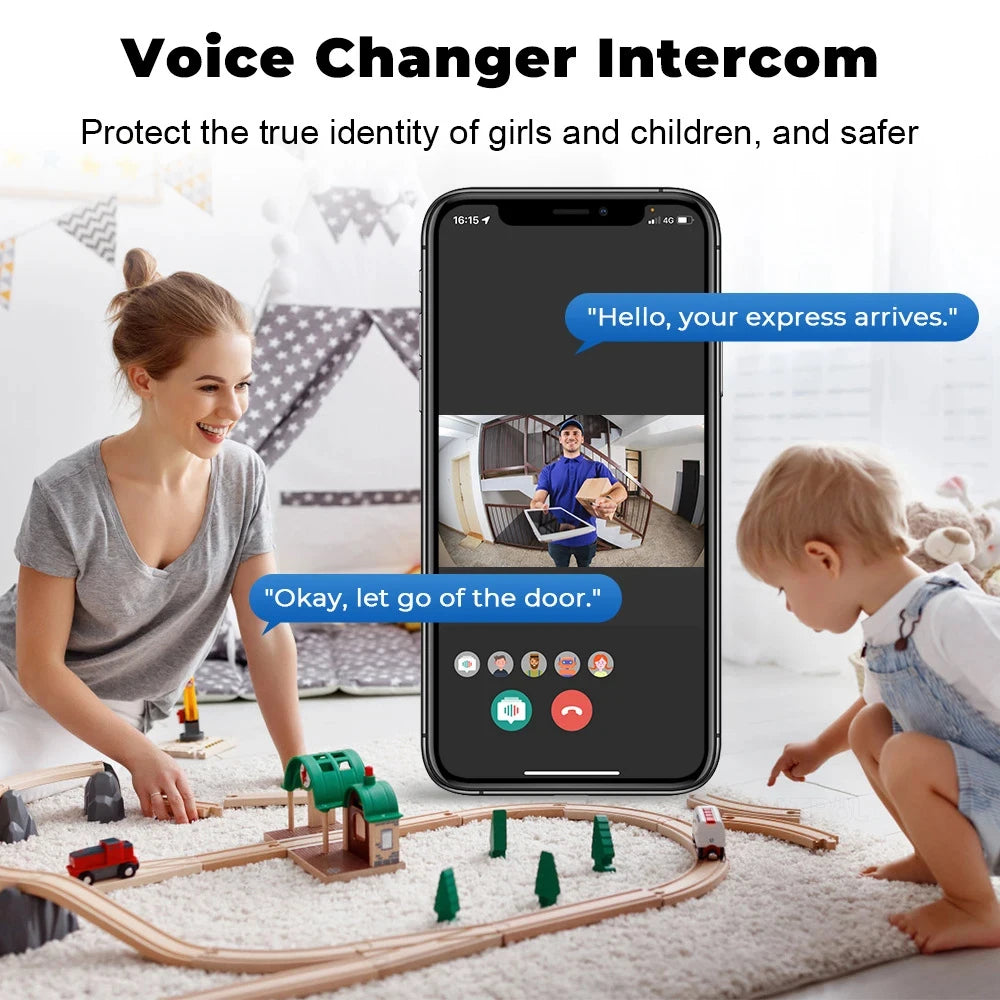Smart WiFi Video Doorbell with Intercom & IR