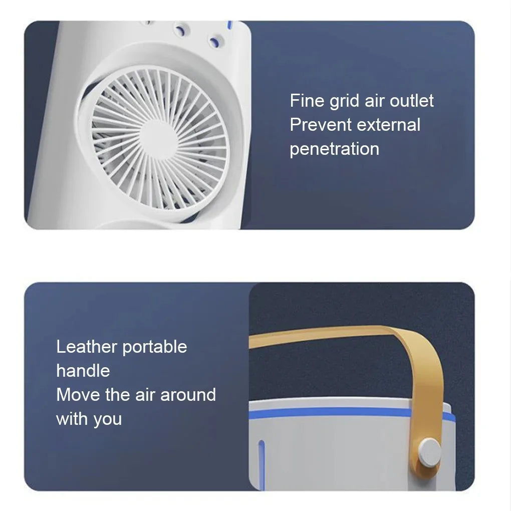 3-in-1 Mini Air Cooler with LED Light