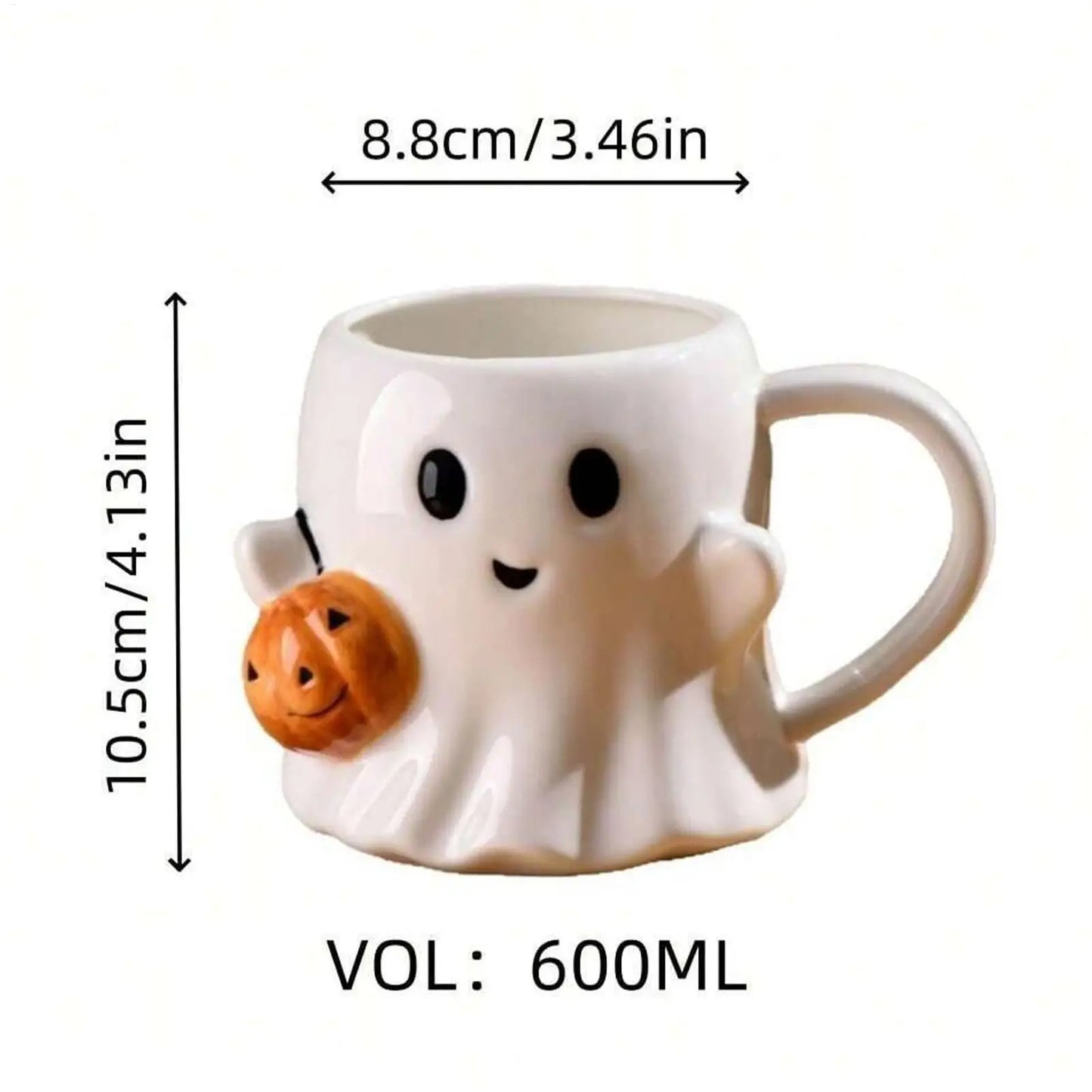 Halloween Ghost Ceramic Mug 600ML Funny Coffee Cup