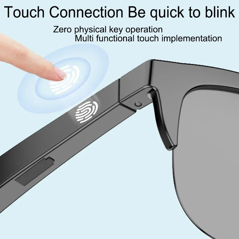 Smart Bluetooth Glasses with Mic & Speakers