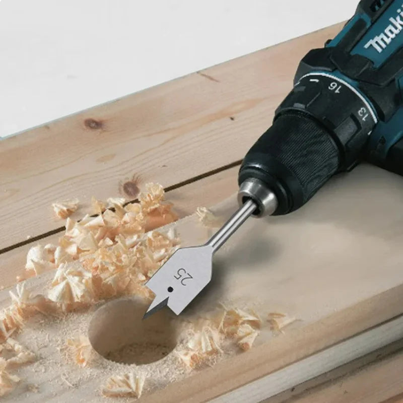 Drill perfect holes with this flat bit woodworking set!