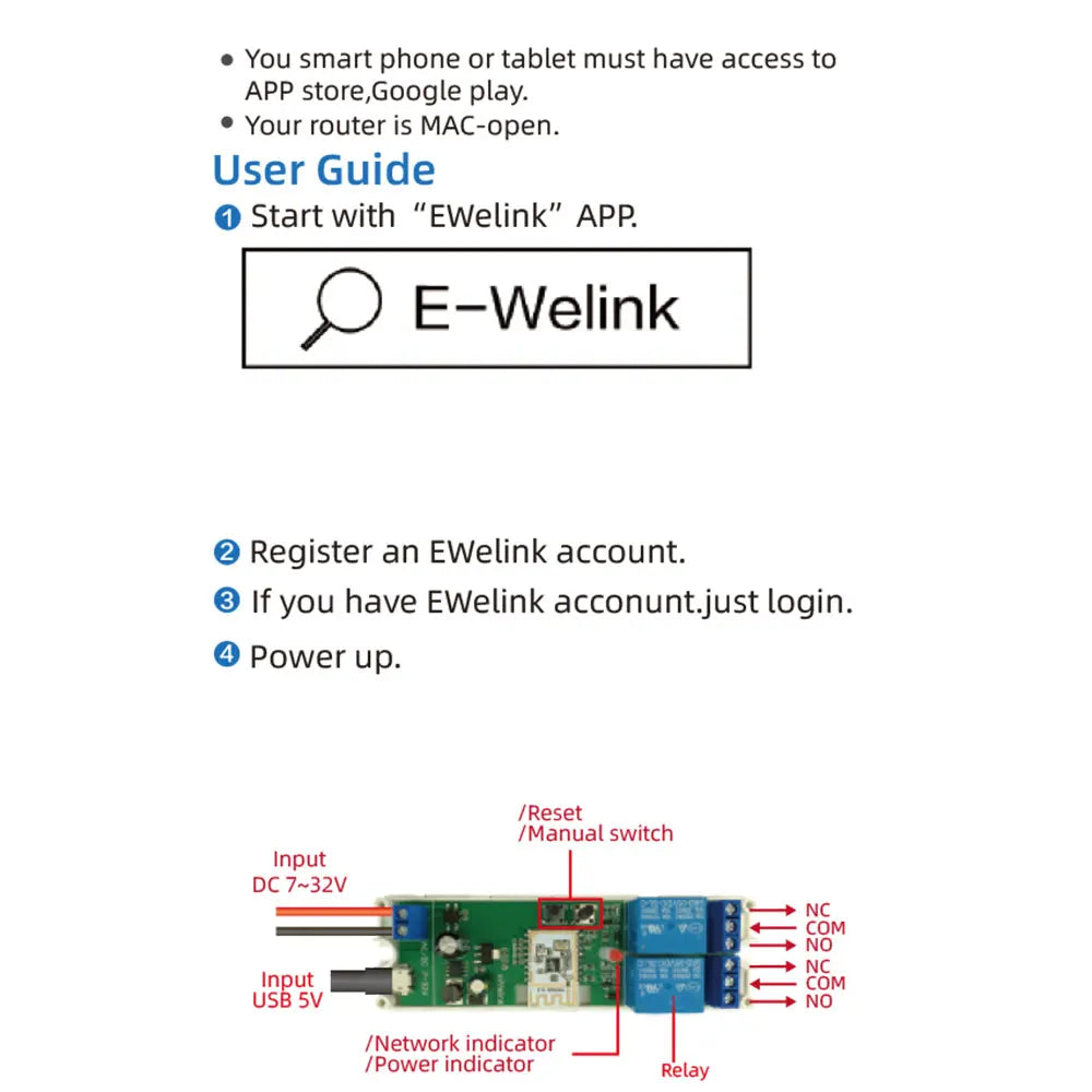 Smart WiFi Dual-Channel Switch with eWeLink App