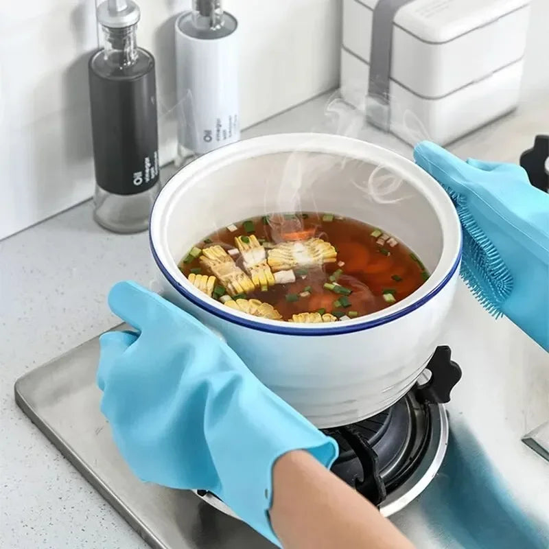 Magic Silicone Dishwashing Cleaning Gloves
