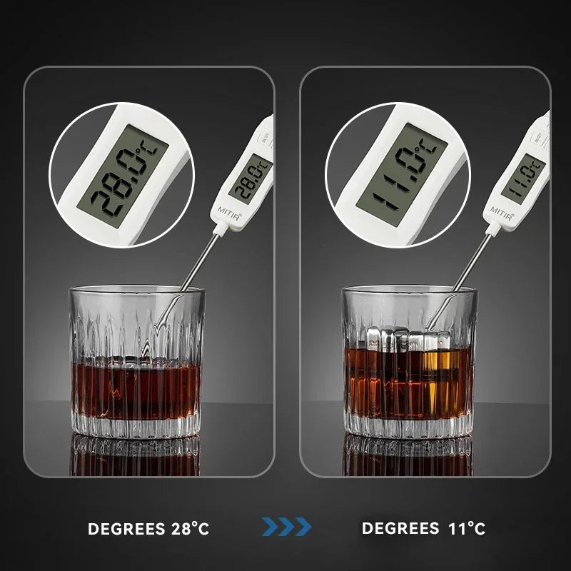 Reusable 304 Steel Whiskey Ice Cubes Set