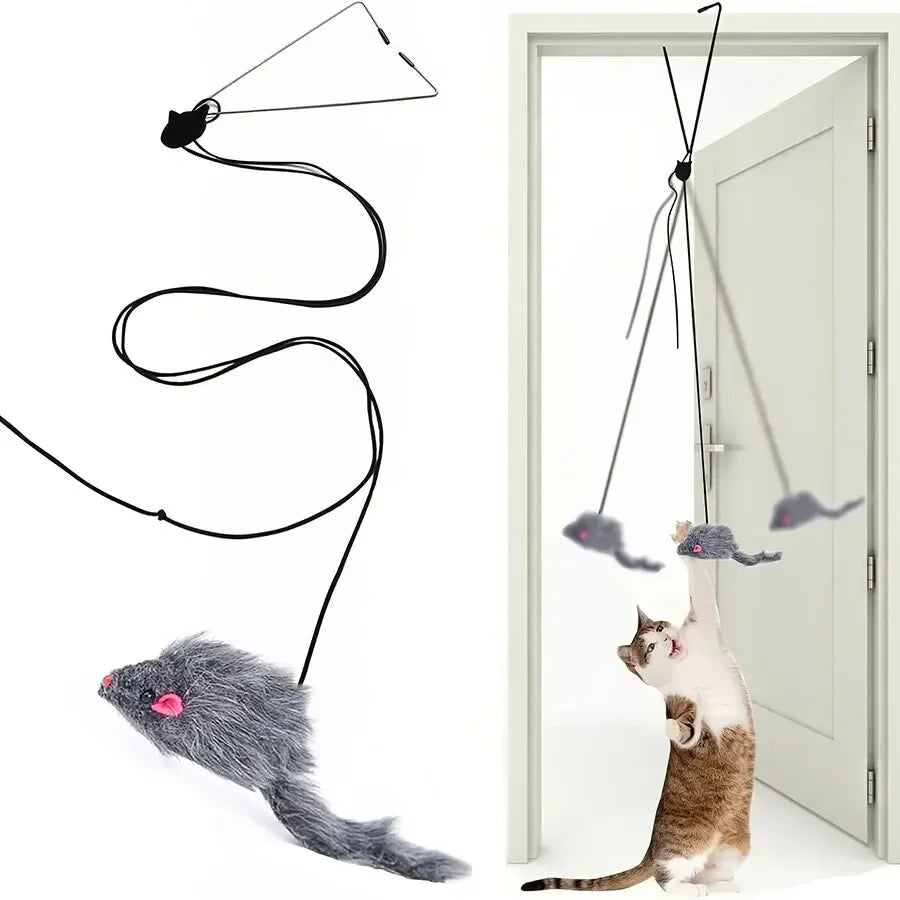 Interactive Hanging Mouse Toy – Endless Fun for Curious Cats!