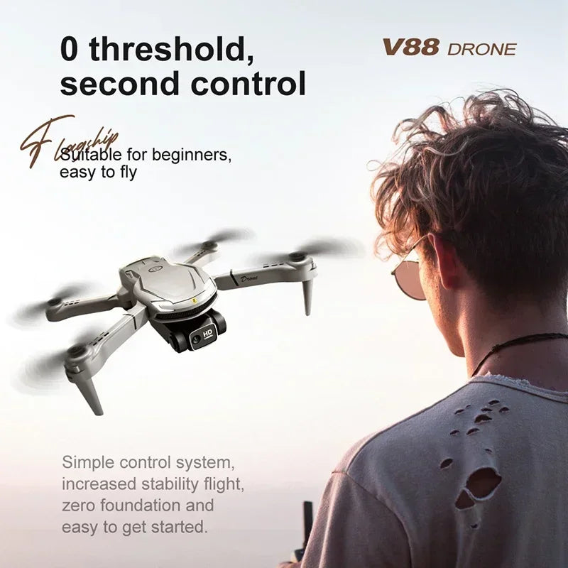 Capture stunning aerials with the V88 8K GPS drone!
