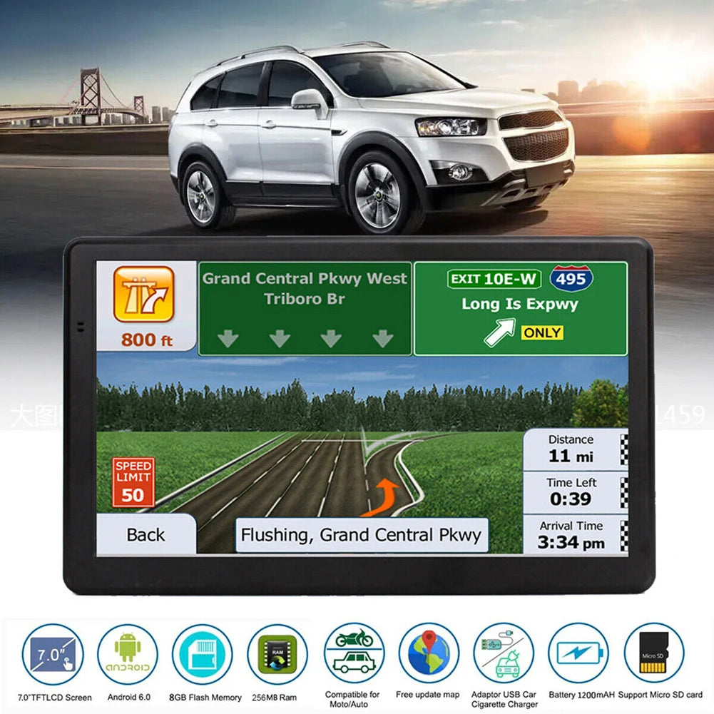 7" GPS Car Navigation – Universal Touchscreen Sat Nav