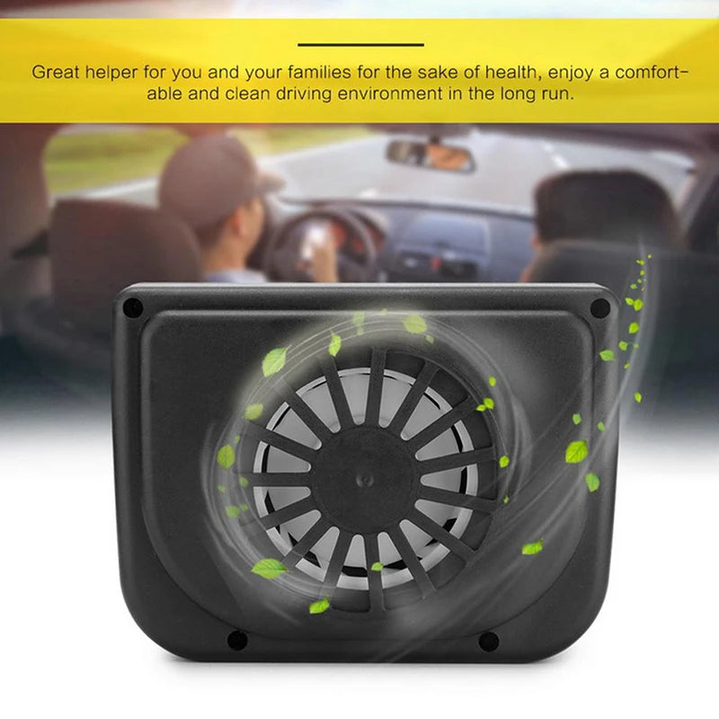 Solar Powered Car Window Exhaust Fan Cooler