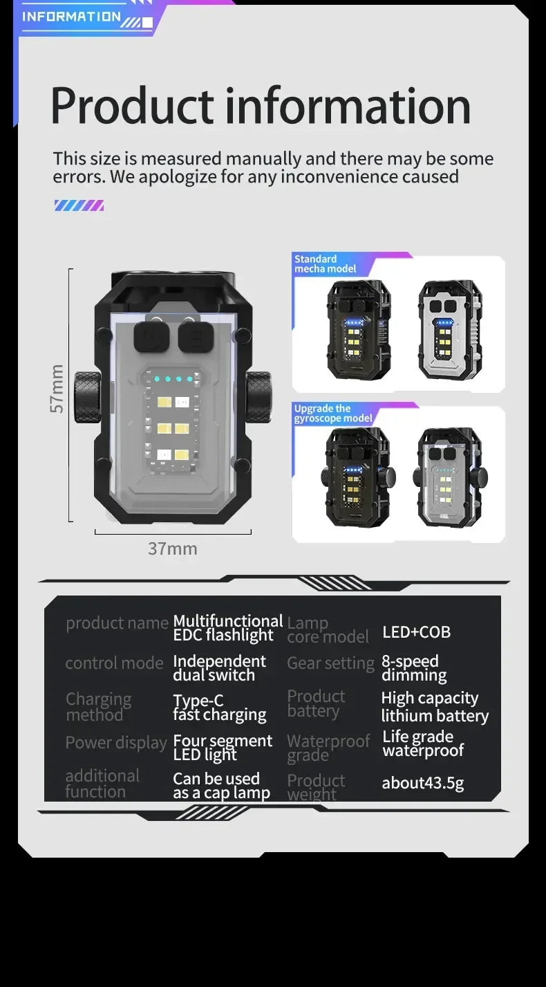 Mini LED Keychain Flashlight with Magnet