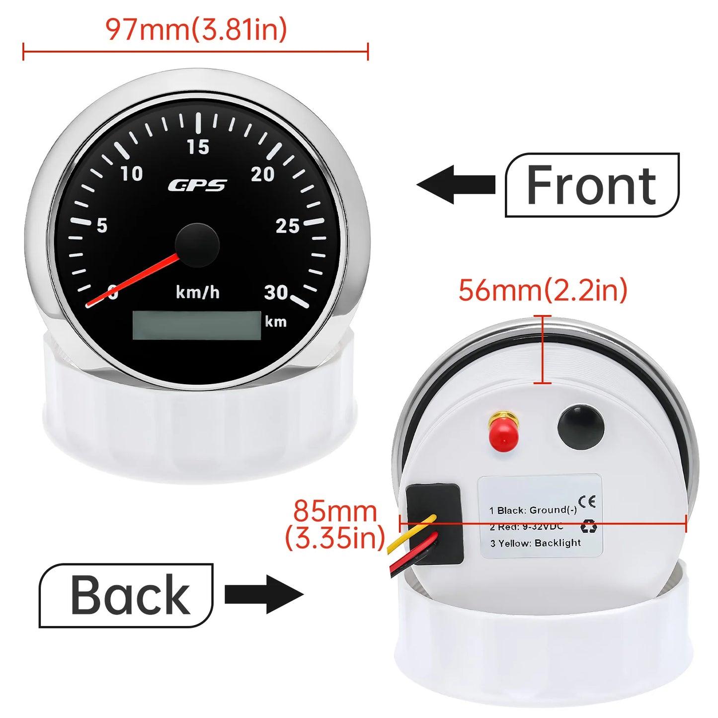 GPS Speedometer Gauge – Accurate Speed for Any Ride!
