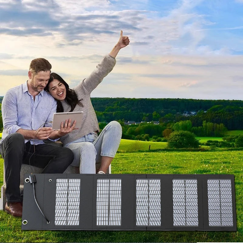 70W Portable 5V Solar Panel with USB Ports – Outdoor Power
