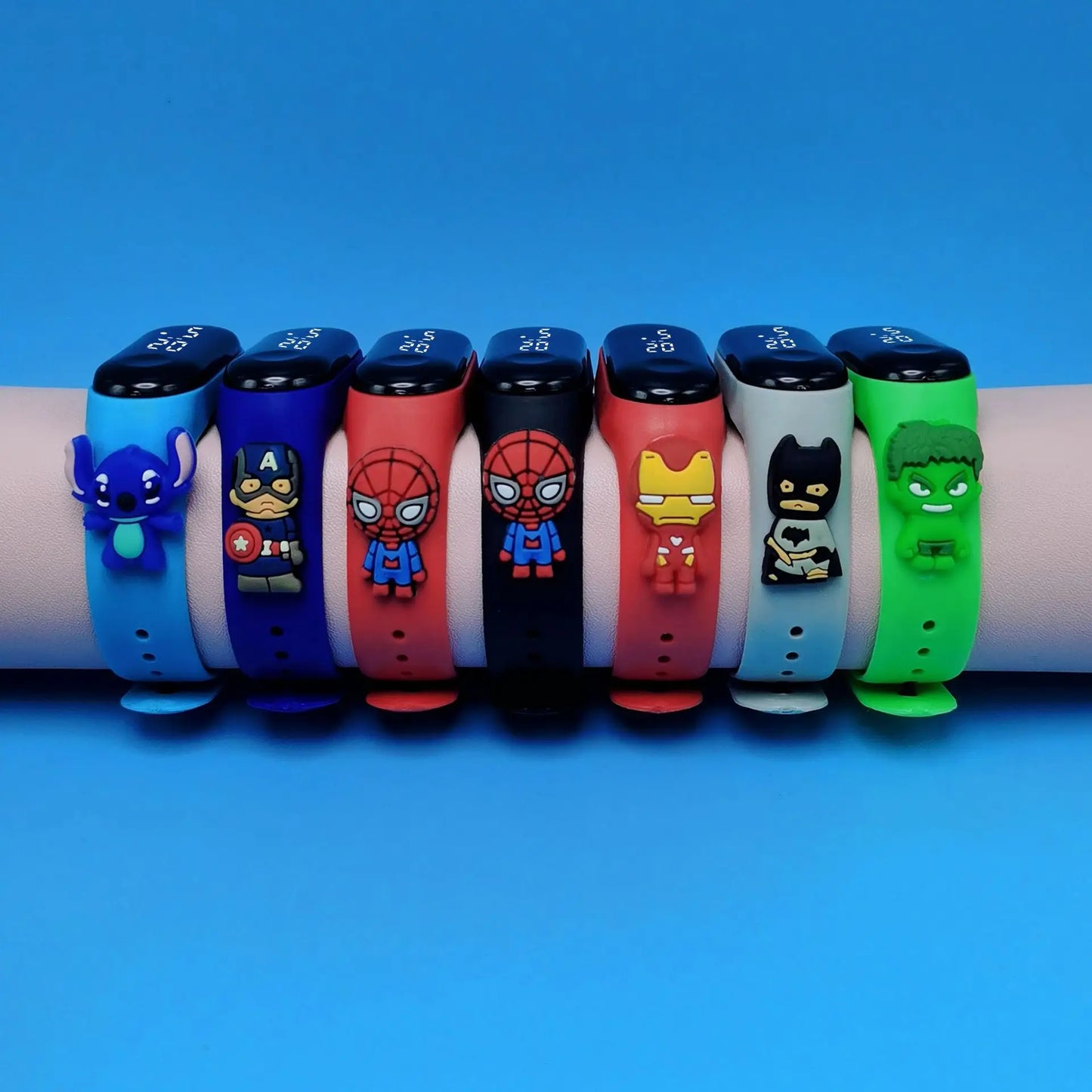 Marvel Kids LED Watch – Waterproof Cartoon Design