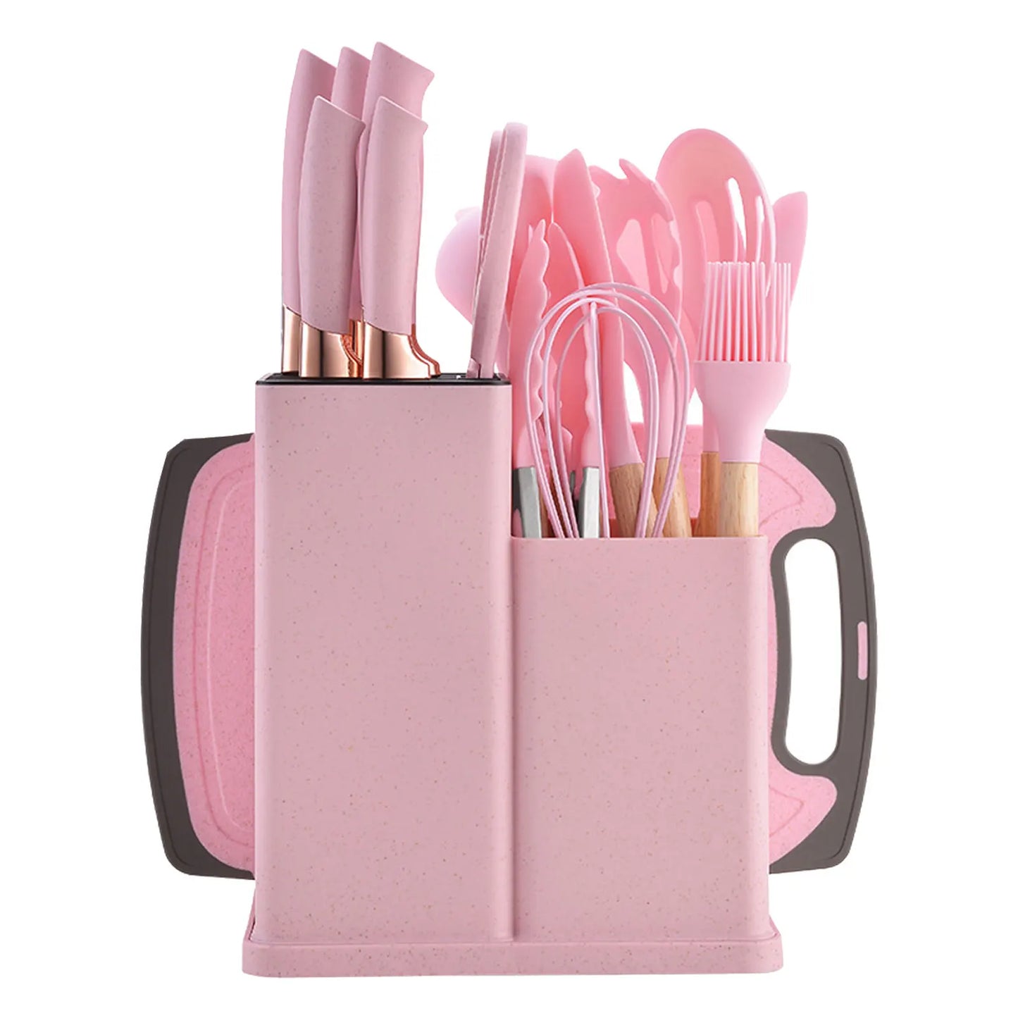 19-Piece Silicone Kitchen Utensil Set with Holder
