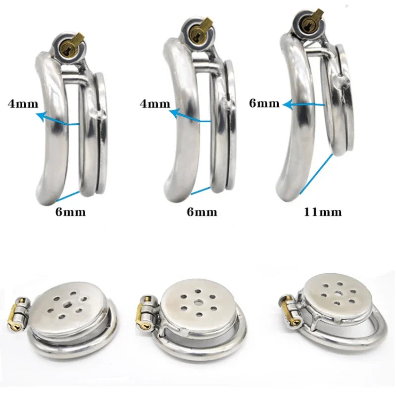 Metal Male Chastity Device with Urethra Tube