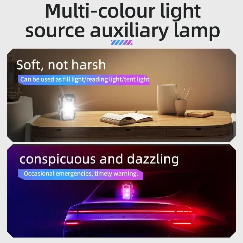 Mini LED Keychain Flashlight with Magnet