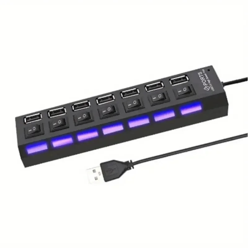 High-Speed 4/7-Port USB 2.0 Hub Splitter - Clickilix