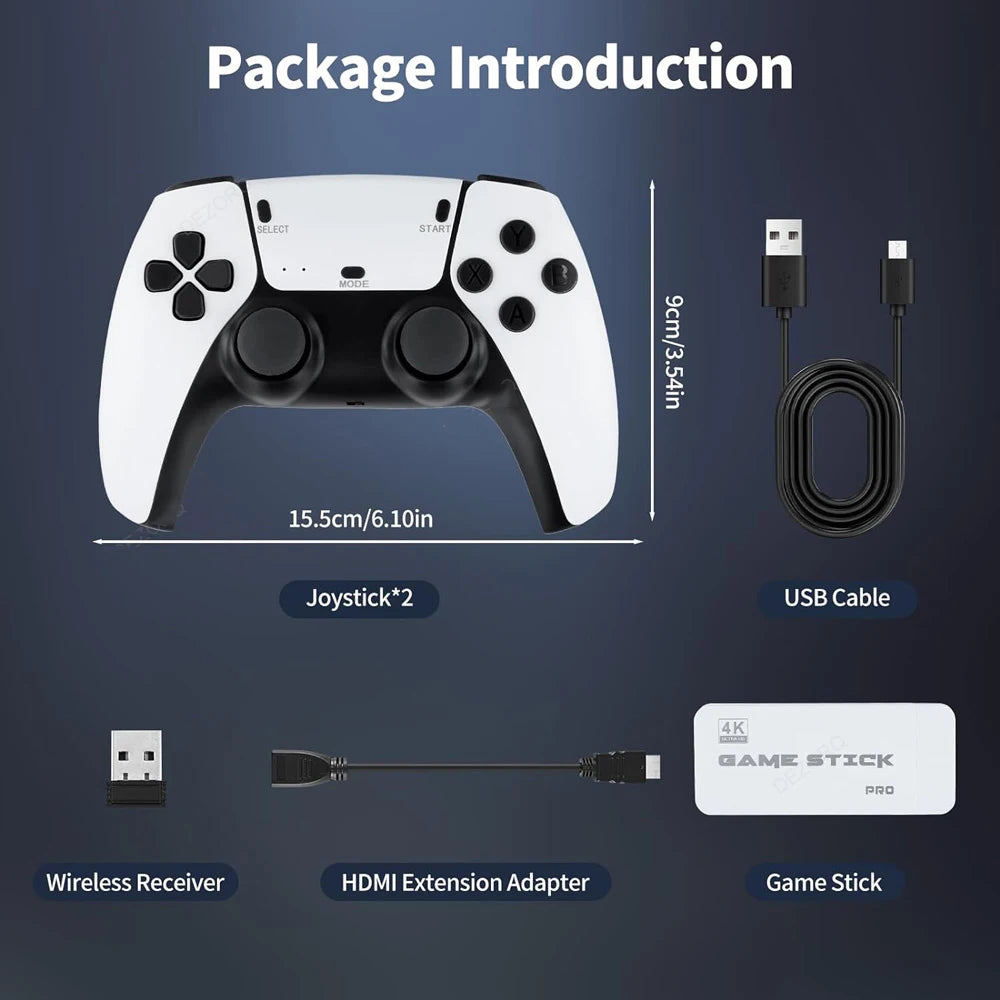 M15 4K Retro Game Stick with Wireless Controllers