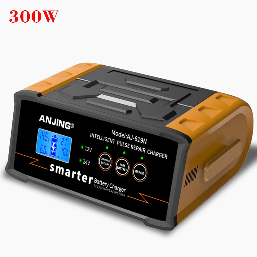 Smart 12V/24V Automatic Car Battery Charger