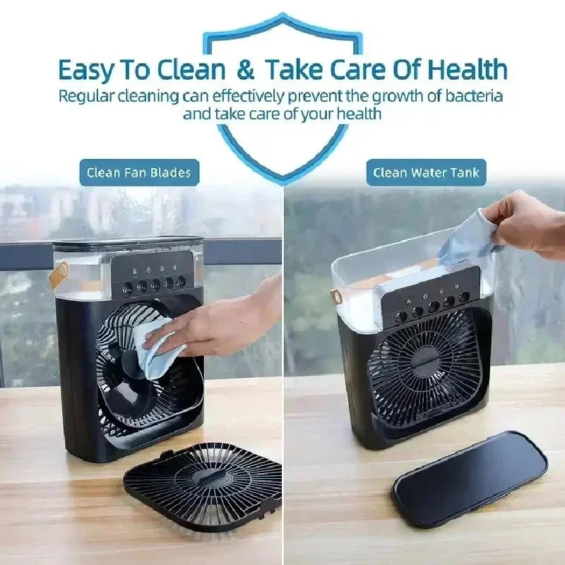 3 In 1 Fan AIr Conditioner Household Small Air Cooler LED Night Light