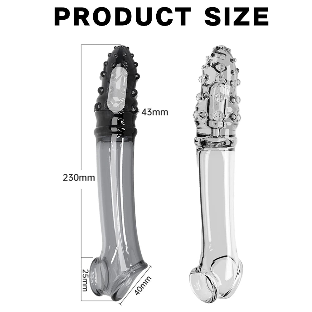 Reusable Penis Extension Sleeve with Vibrator