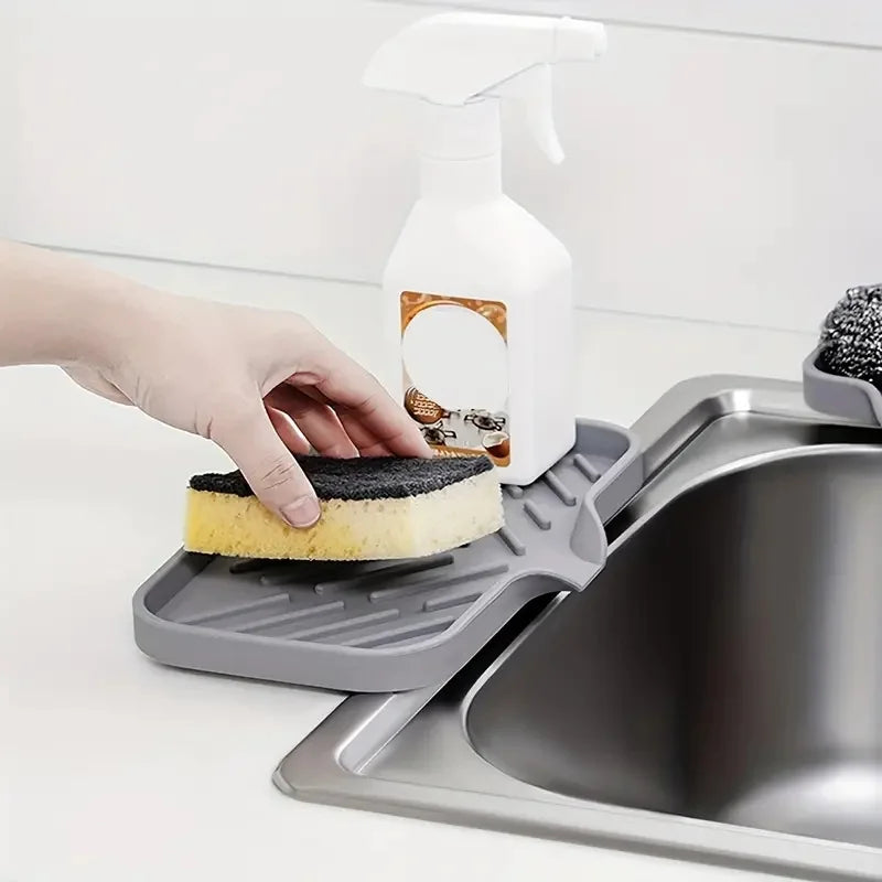 Silicone Sink Storage Tray with Drainage Rack