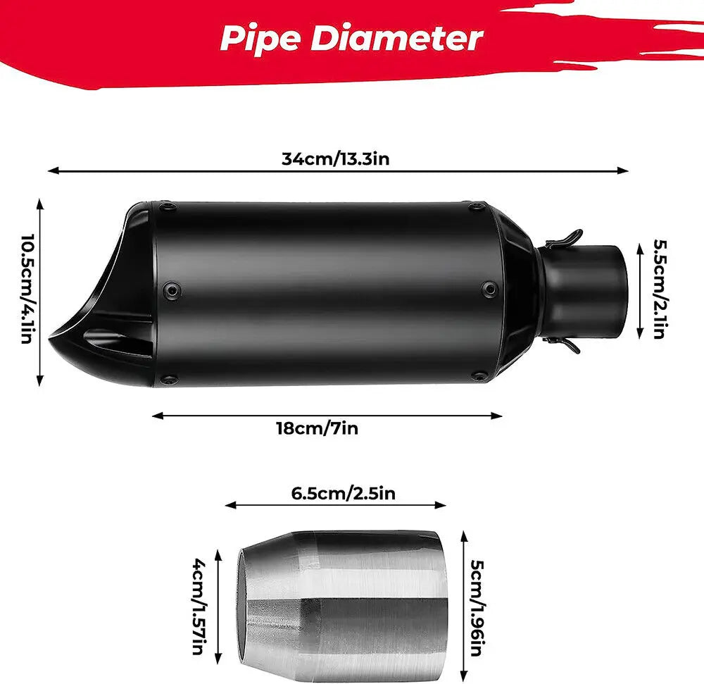51mm Motorcycle Exhaust Muffler for Motocross & Street Bikes