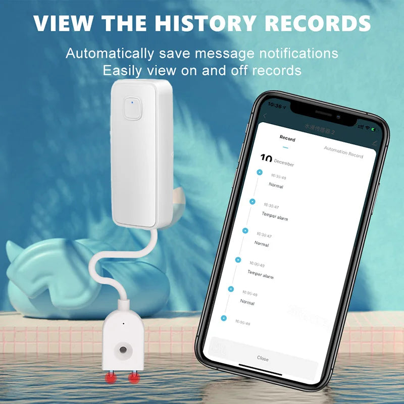 WiFi Smart Water Leak Detector – App Alert System