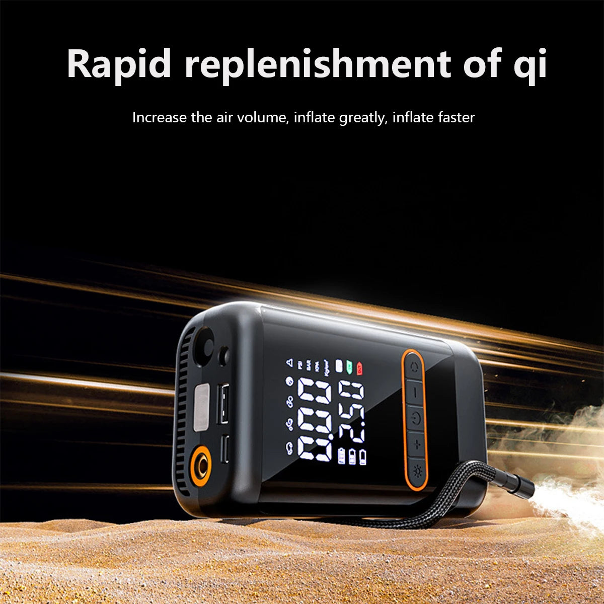 Inflate anywhere with this premium 3-in-1 cordless pump!