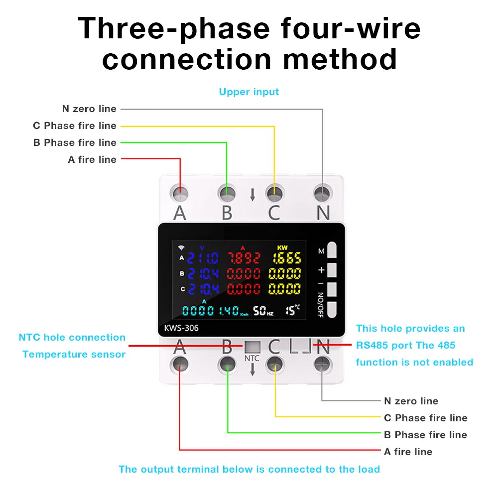WiFi Smart 3-Phase Power Energy Meter