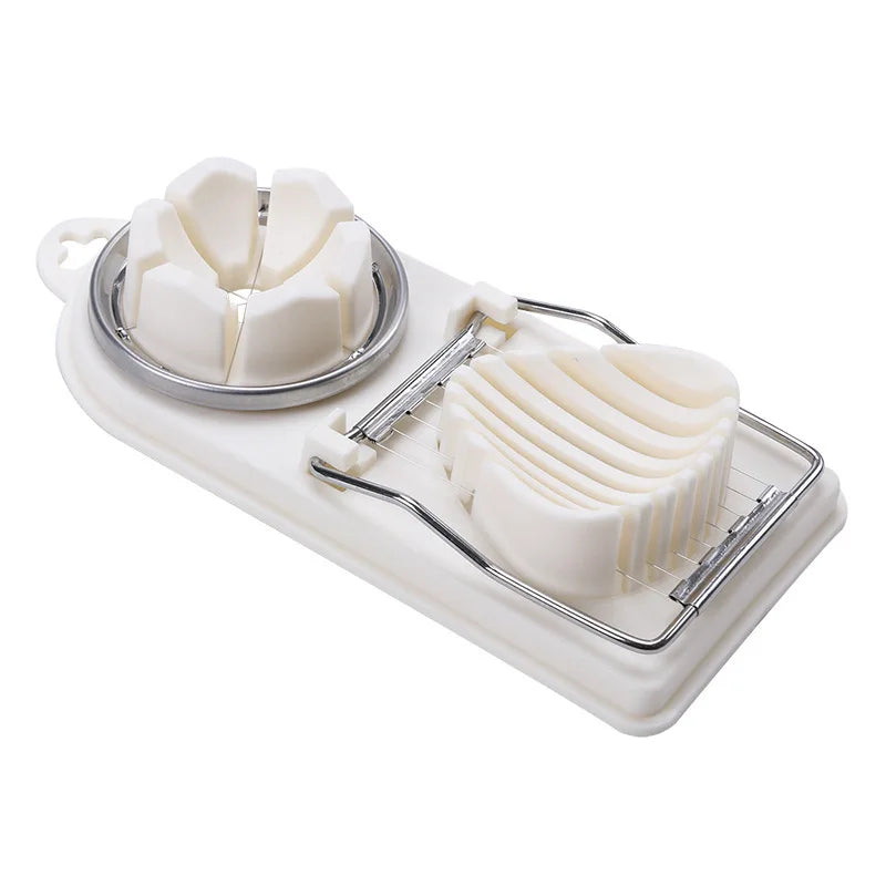 Multifunctional Stainless Steel Egg Cutter – Slice Eggs Like a Pro!
