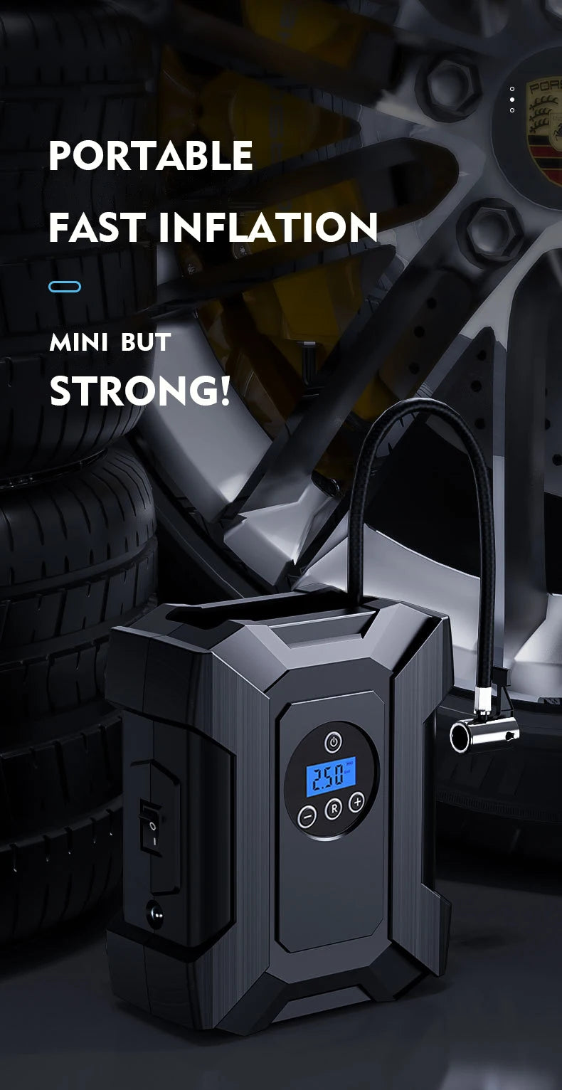 Suitu 12V Portable Car Air Compressor – Digital Tyre Inflator