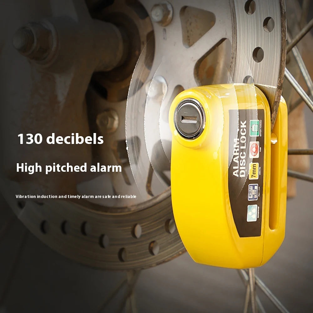 120dB Waterproof Motorcycle Disc Brake Alarm Lock