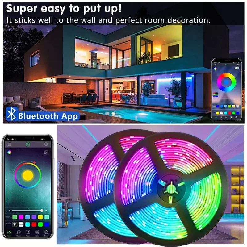 5050 RGB LED Light Strip – Mood Lighting with Bluetooth Magic!