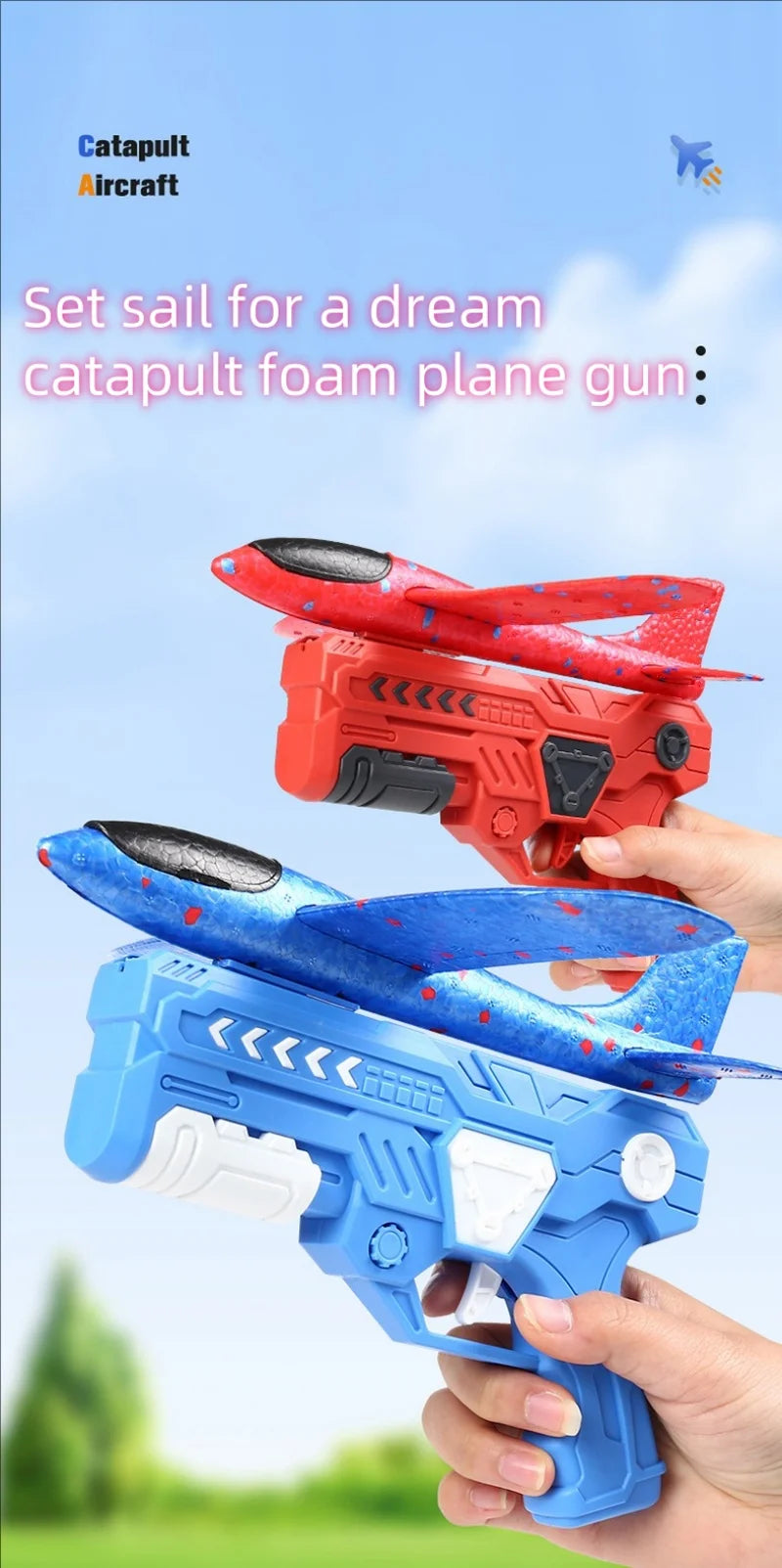 Glowing Foam Glider Launcher – Shoot, Soar & Shine Outdoors!