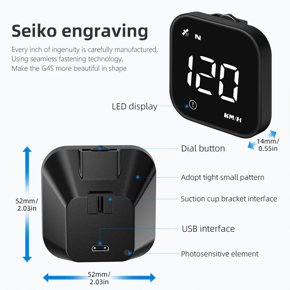 G4S HUD Smart GPS Speedometer – All-in-One Display