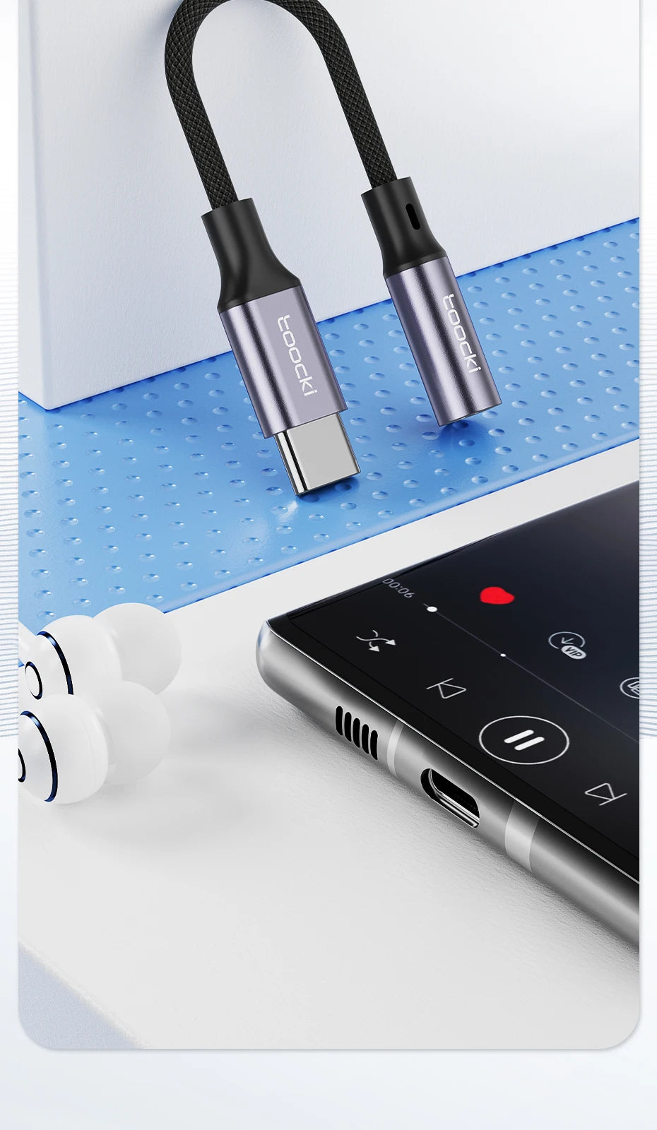 USB Type C 3.5 Jack Earphone Adapter USB C to 3.5mm Headphones AUX Audio Cable - Clickilix