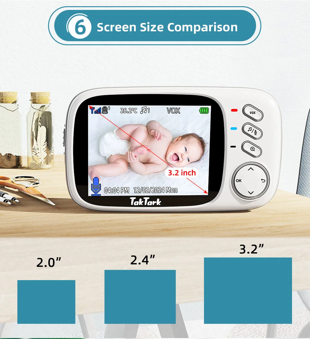TakTark 3.2" Wireless Video Baby Monitor