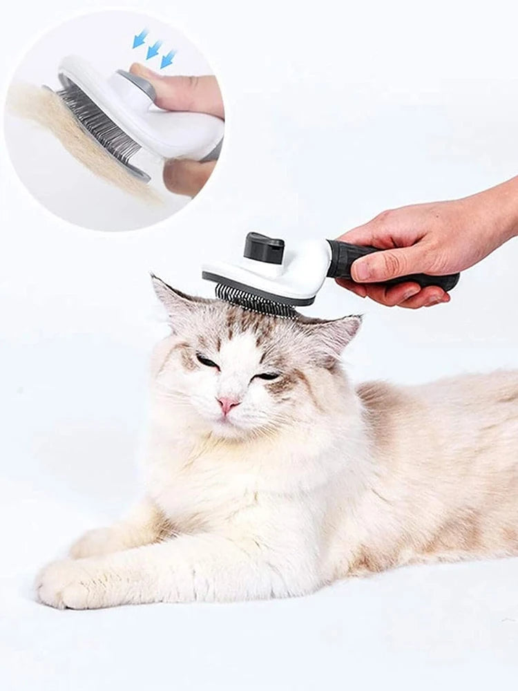 Pet Grooming Brush for Long-Haired Dogs – Hair Removal Comb