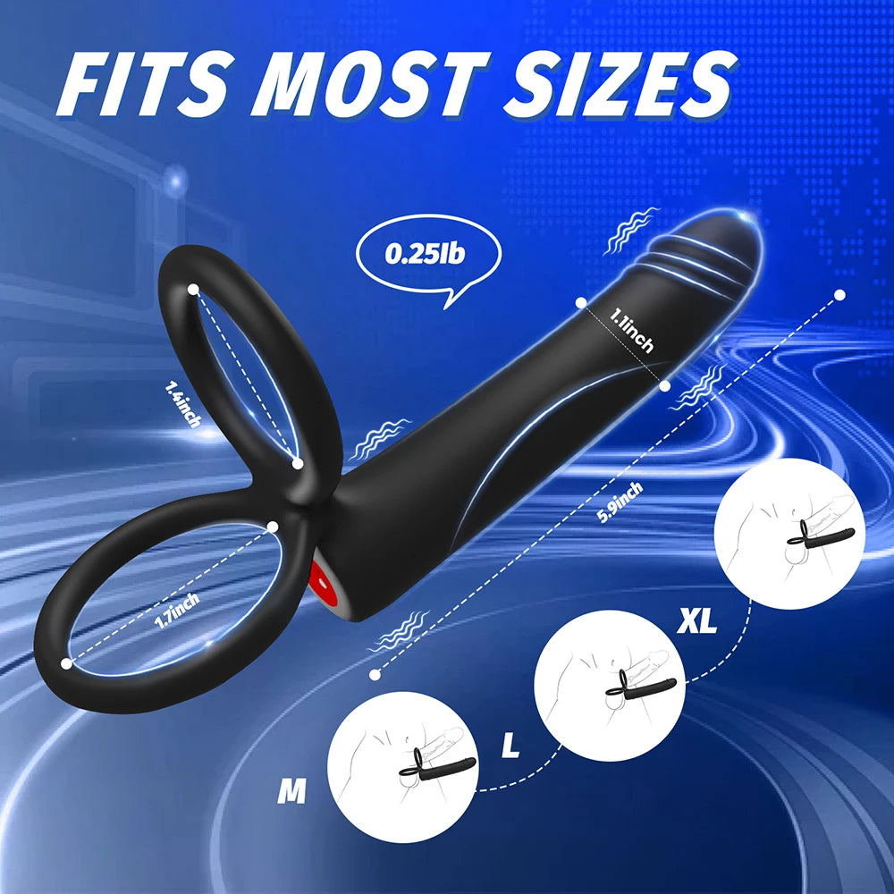 Strap-On Double Penetration Vibrator Set