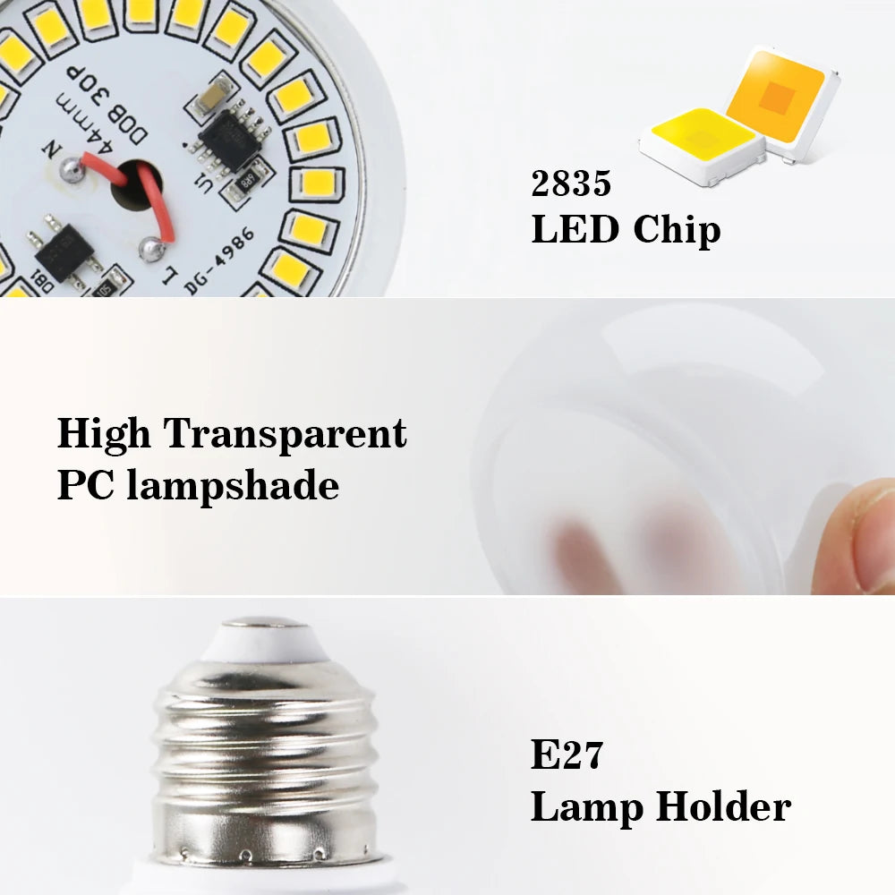 4pcs E27 LED Bulbs 3W-18W Energy Saving Lights