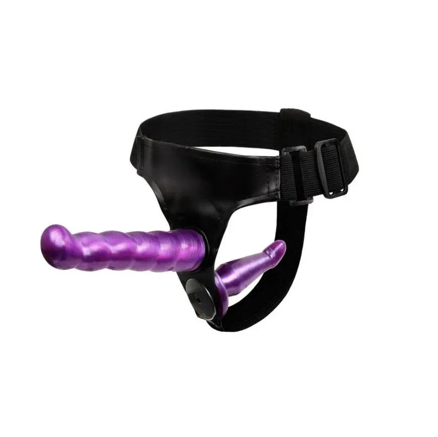 Double Strap-On Dildo with Elastic Harness