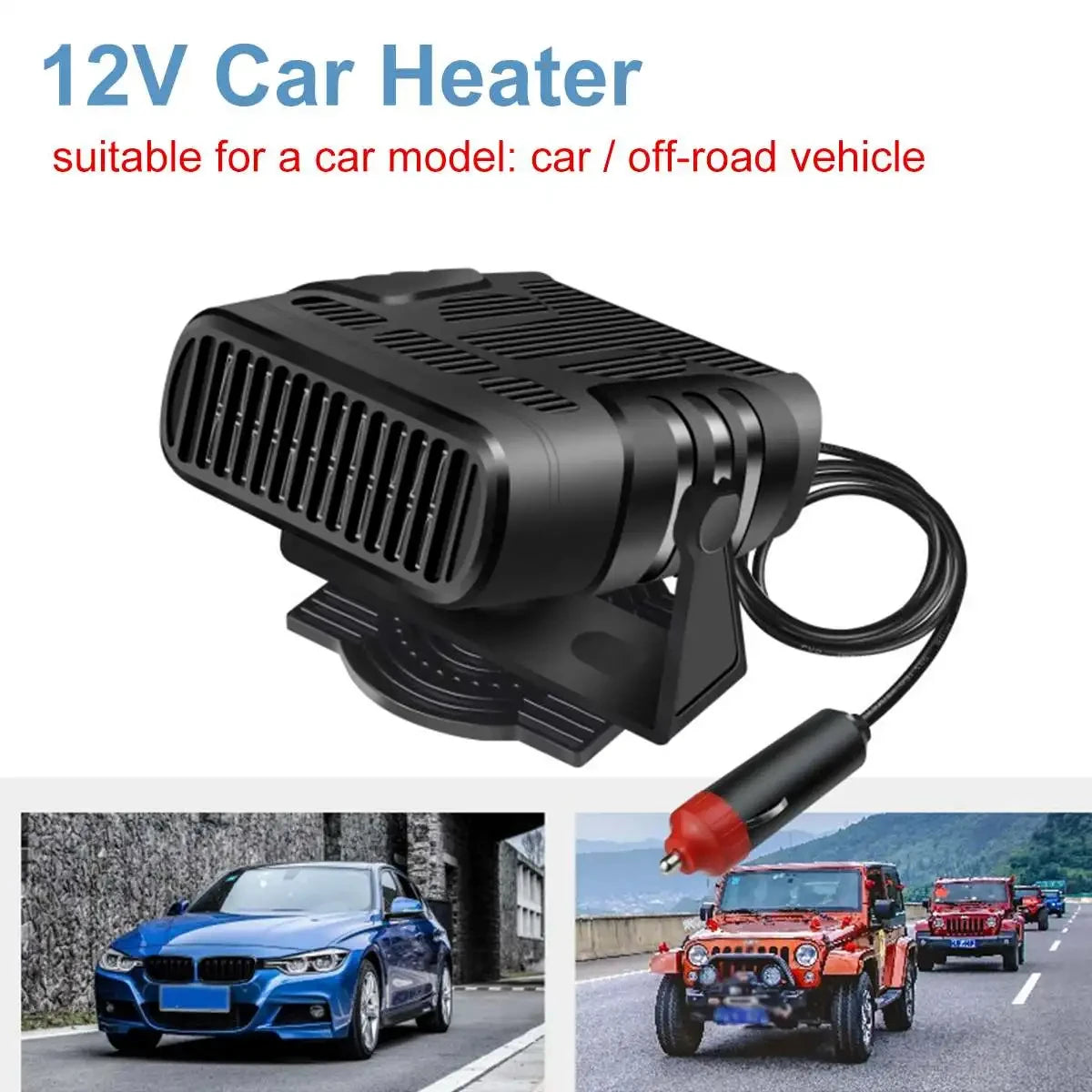 12V/24V Portable Car Heater Defroster Fan